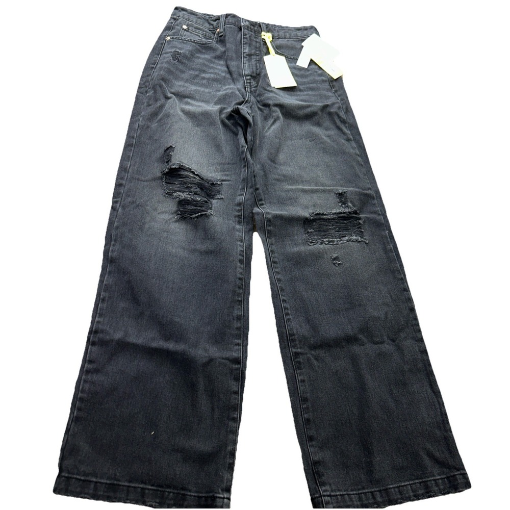 Circus NY Slouchy Jeans Size 27 24x32 Womens Black Wide Leg Baggy